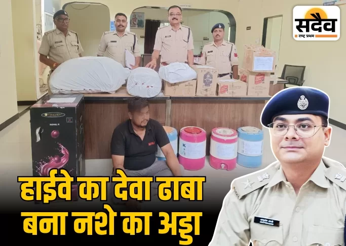 शाहपुर पुलिस की बड़ी कार्रवाई: 34 किलो डोडा चूरा और 64 लीटर शराब ज़ब्त