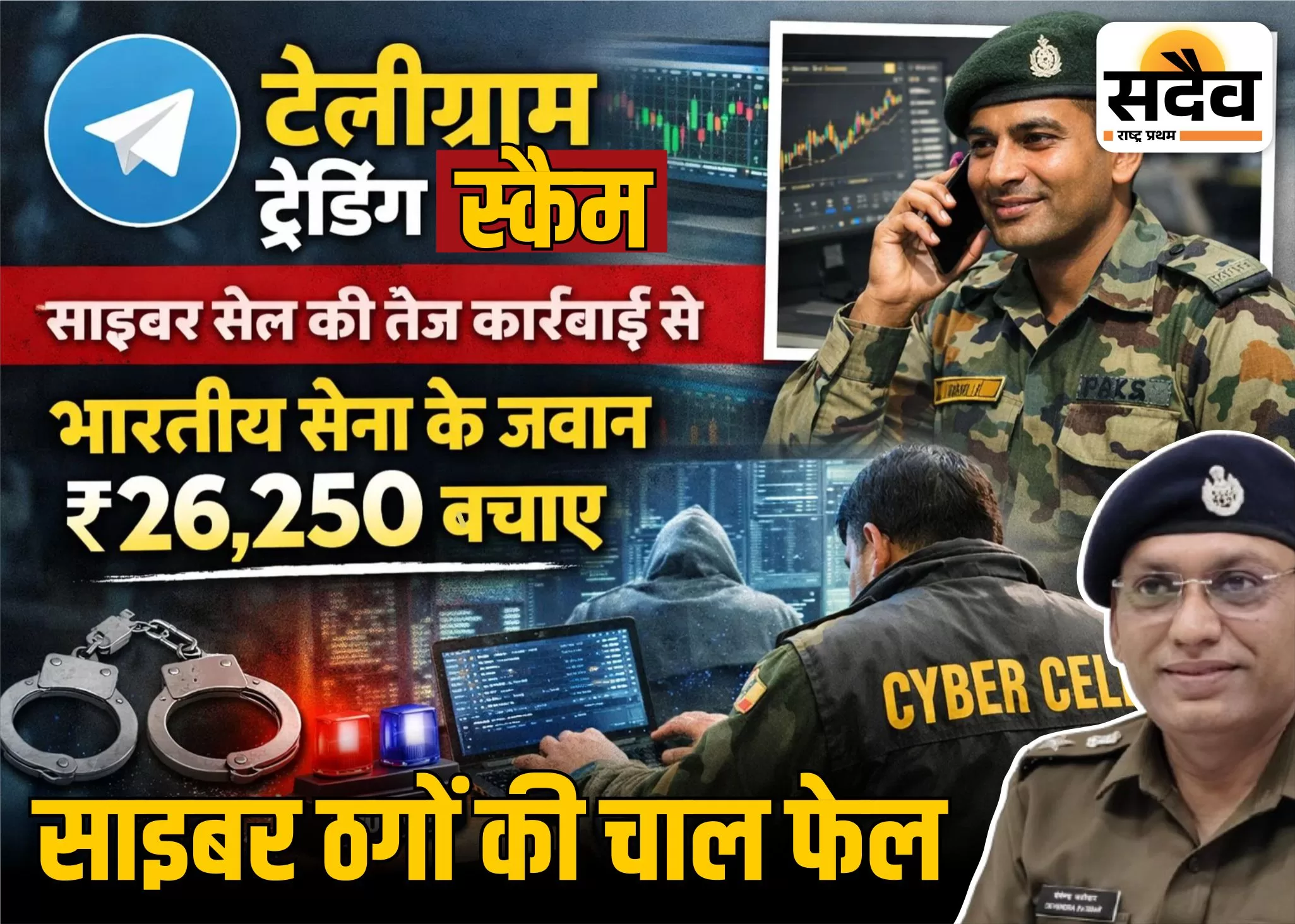 बुरहानपुर साइबर सेल की बड़ी कार्रवाई: टेलीग्राम ट्रेडिंग फ्रॉड में सेना के जवान के ₹26,250 रिकवर