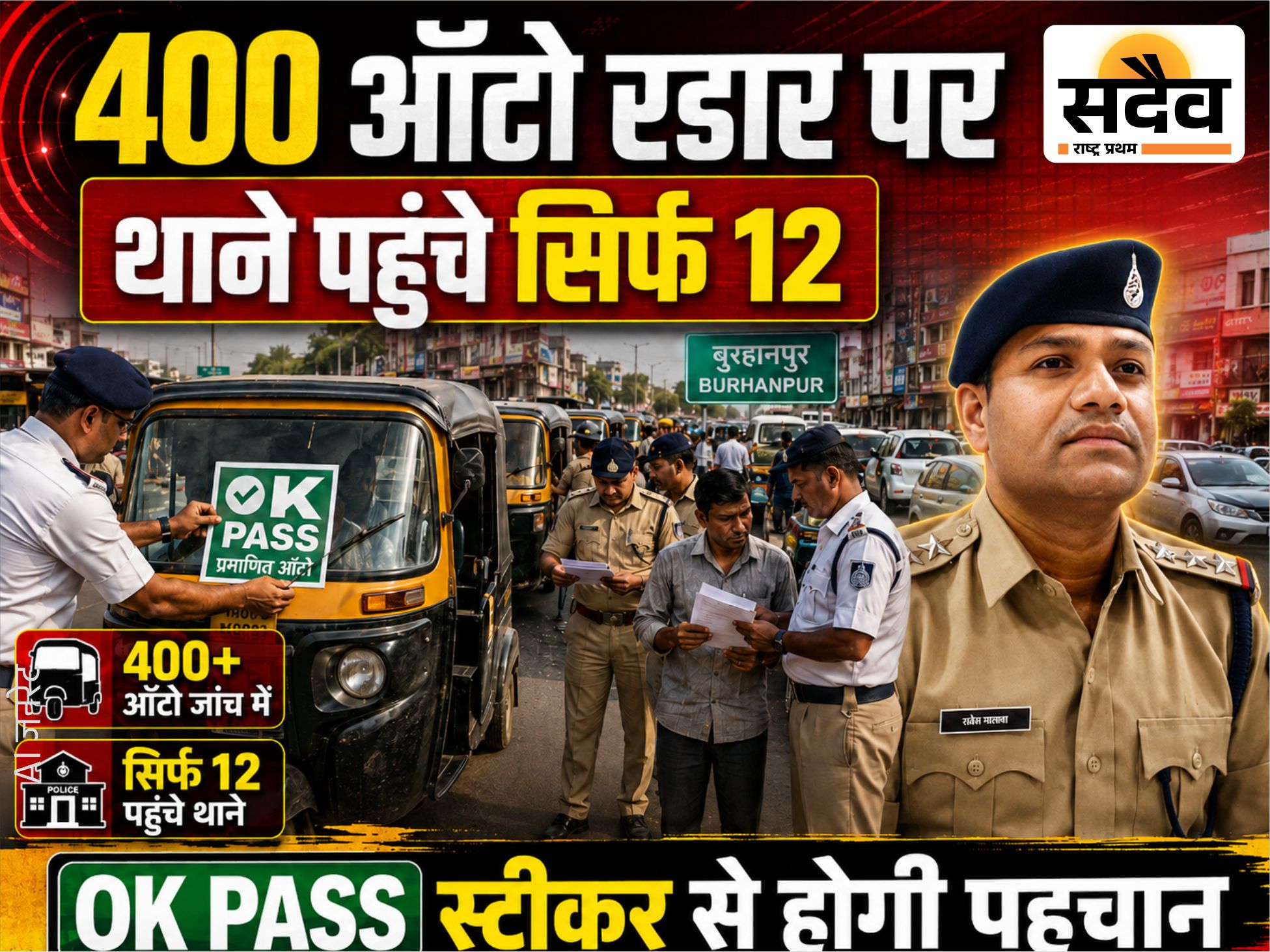 400 से ज्यादा ऑटो पुलिस के रडार पर: 7 दिन की मोहलत के बाद भी थाने पहुंचे सिर्फ 12 चालक