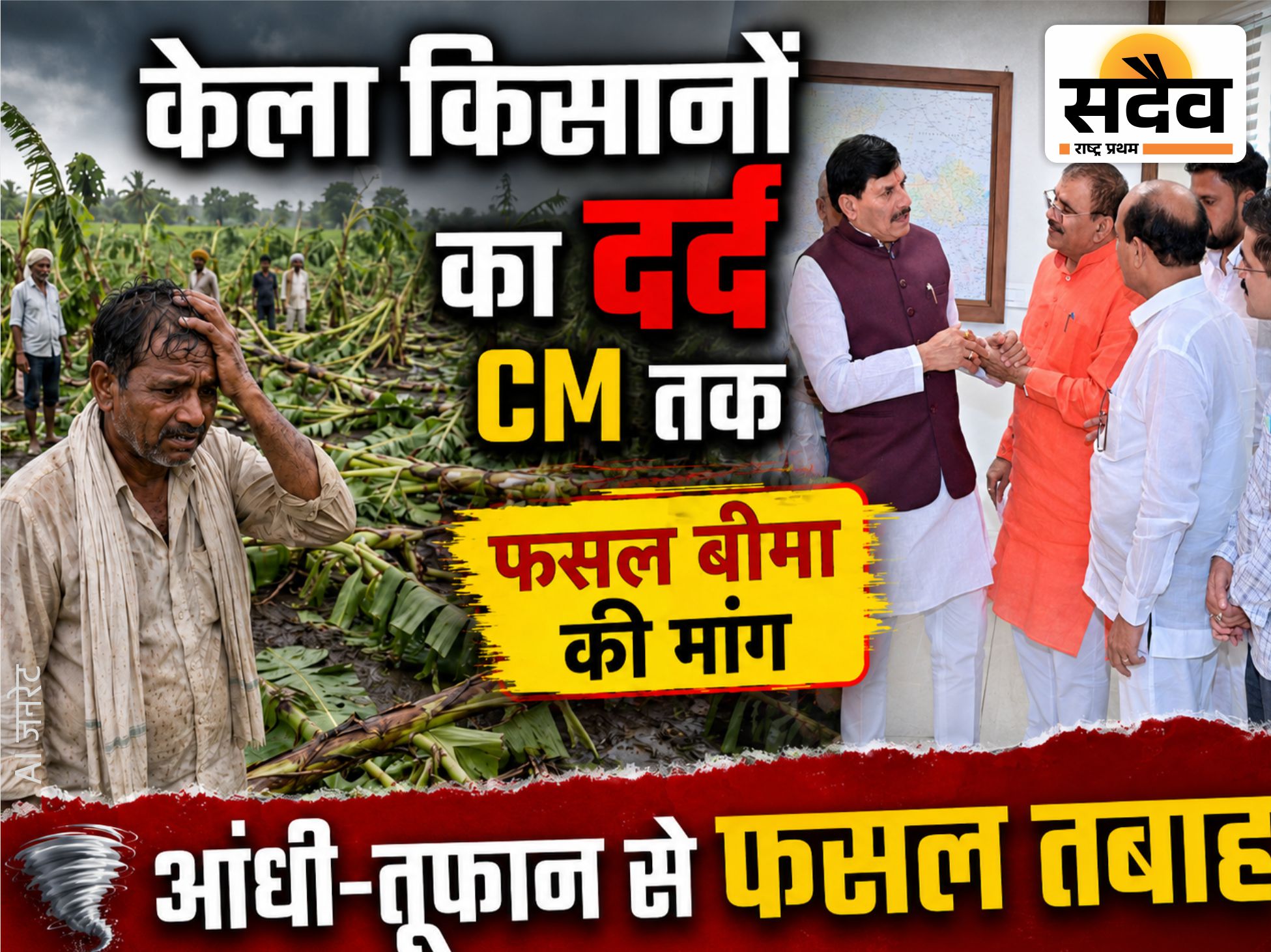 सांसद ज्ञानेश्वर पाटील ने मुख्यमंत्री मोहन यादव से बुरहानपुर केला किसानों के लिए मुआवजा और फसल बीमा की मांग की