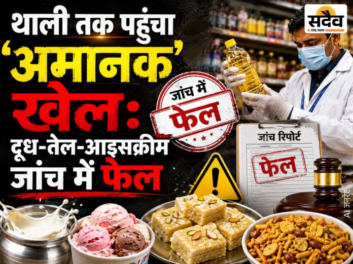 बुरहानपुर में दूध तेल आइसक्रीम के नमूने जांच में फेल, 7 प्रकरणों में 2.65 लाख रुपए जुर्माना