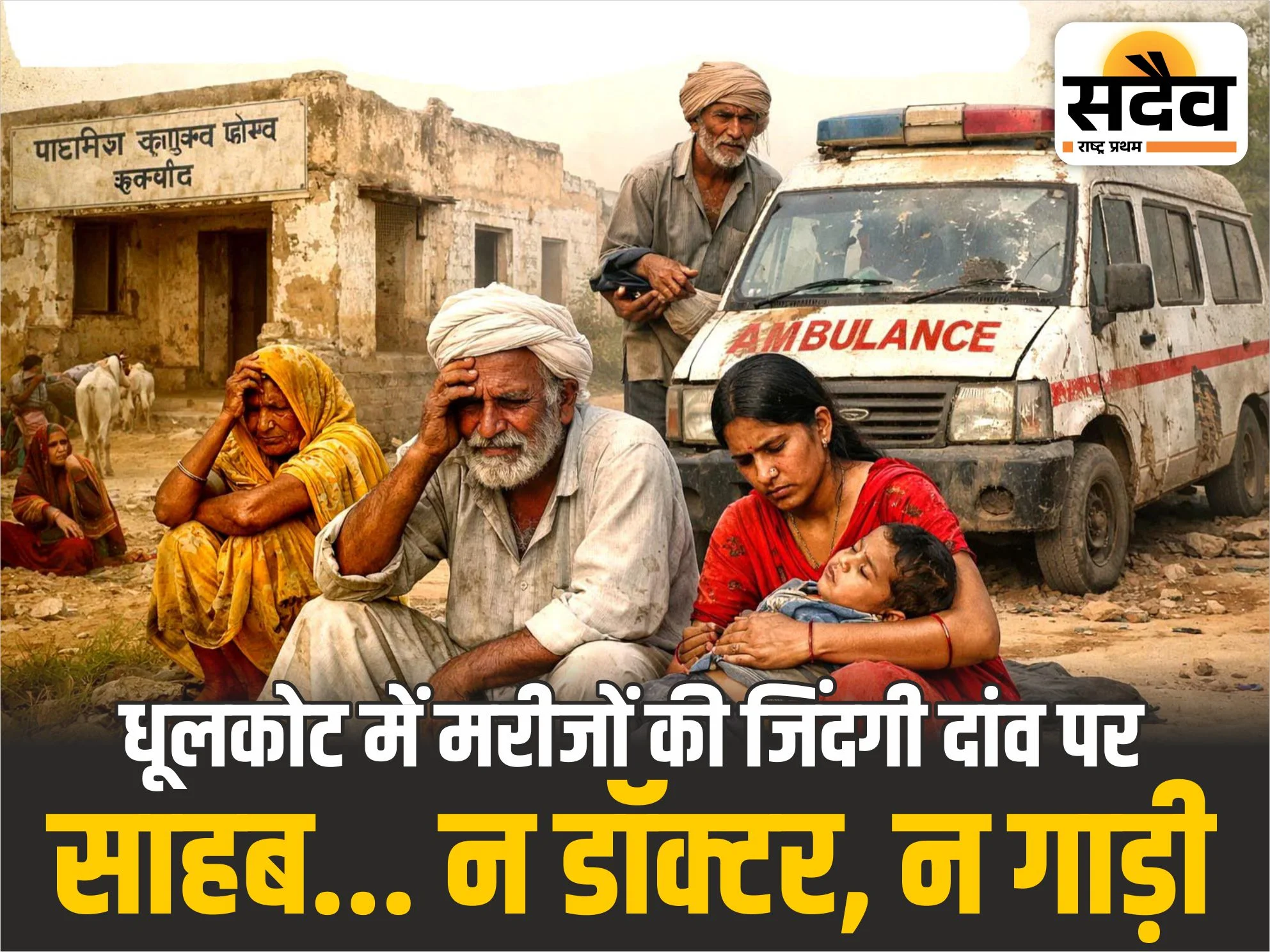 धूलकोट में स्वास्थ्य संकट: 50 हजार लोग बिना डॉक्टर-एंबुलेंस