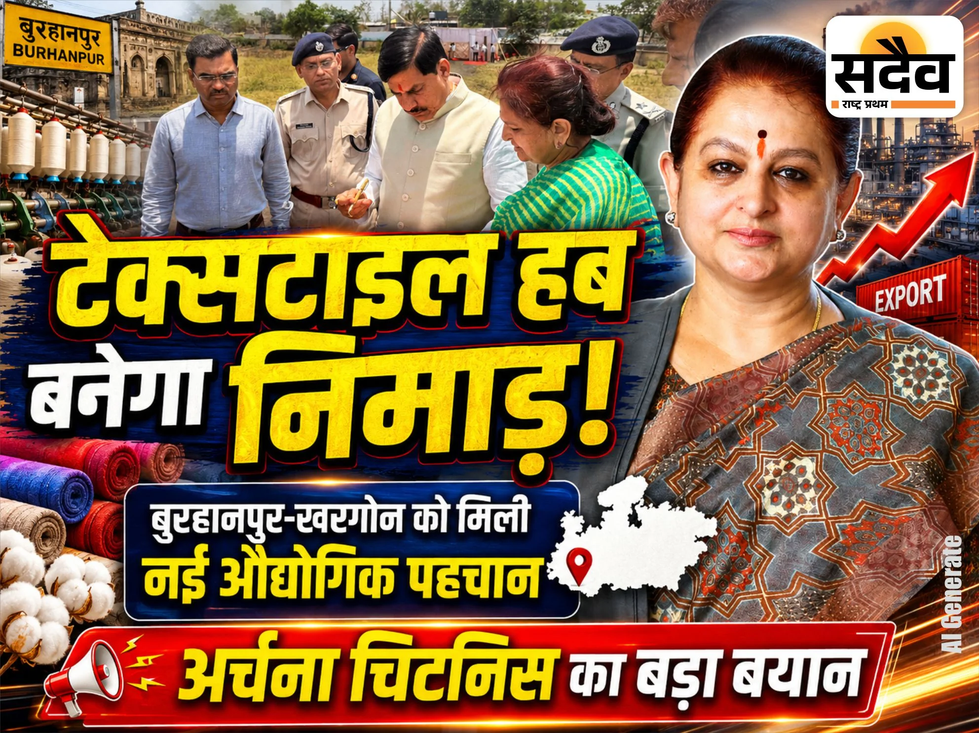 बुरहानपुर-खरगोन को मिली नई औद्योगिक पहचान, टेक्सटाइल हब बनेगा निमाड़